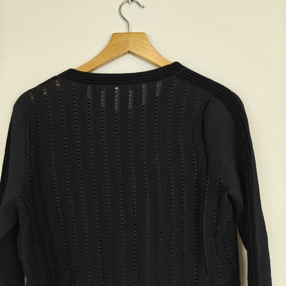 Diane Von Furstenberg Textured Cropped Wool Blend Knit Cartigan Sz Small - Picture 13 of 14